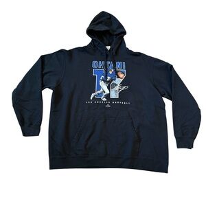 Dodgers Mens Ohtani Black Size 2XL Hoodie Sweatshirt Baseball MLB